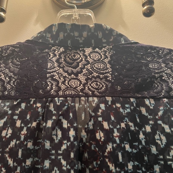 Kids Blue Patterned Blouse - Picture 3 of 5